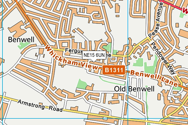 NE15 6UN map - OS VectorMap District (Ordnance Survey) NE15 6UN map - OS VectorMap District (Ordnance Survey)