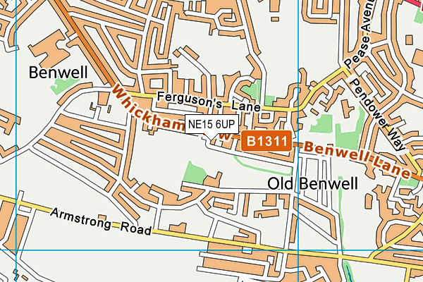 NE15 6UP map - OS VectorMap District (Ordnance Survey) NE15 6UP map - OS VectorMap District (Ordnance Survey)