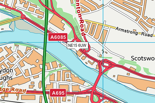 NE15 6UW map - OS VectorMap District (Ordnance Survey) NE15 6UW map - OS VectorMap District (Ordnance Survey)