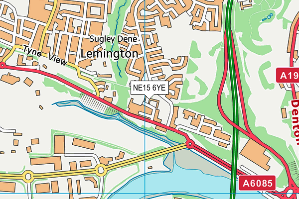 NE15 6YE map - OS VectorMap District (Ordnance Survey) NE15 6YE map - OS VectorMap District (Ordnance Survey)