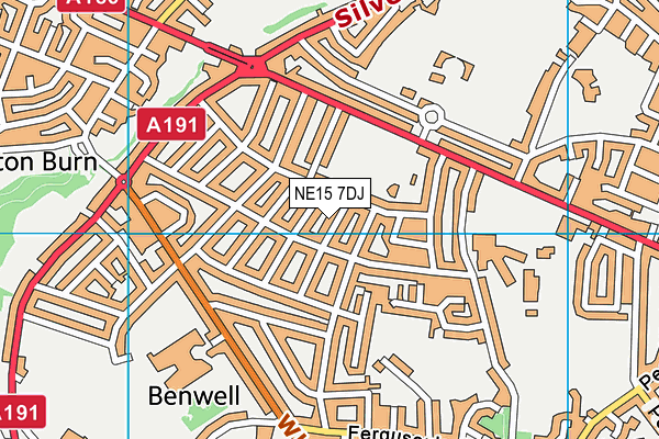 NE15 7DJ map - OS VectorMap District (Ordnance Survey) NE15 7DJ map - OS VectorMap District (Ordnance Survey)