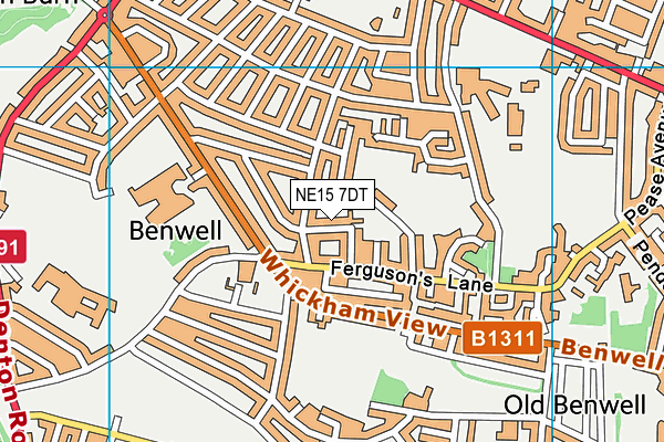 NE15 7DT map - OS VectorMap District (Ordnance Survey) NE15 7DT map - OS VectorMap District (Ordnance Survey)
