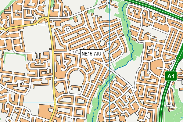 NE15 7JU map - OS VectorMap District (Ordnance Survey) NE15 7JU map - OS VectorMap District (Ordnance Survey)