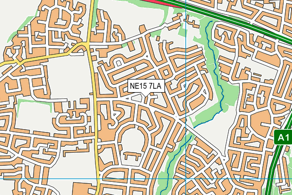 NE15 7LA map - OS VectorMap District (Ordnance Survey) NE15 7LA map - OS VectorMap District (Ordnance Survey)