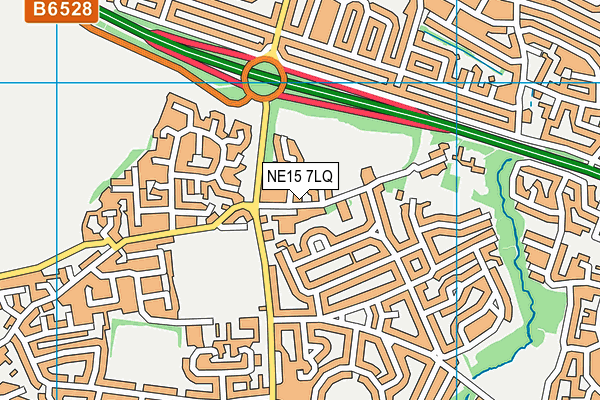 NE15 7LQ map - OS VectorMap District (Ordnance Survey) NE15 7LQ map - OS VectorMap District (Ordnance Survey)