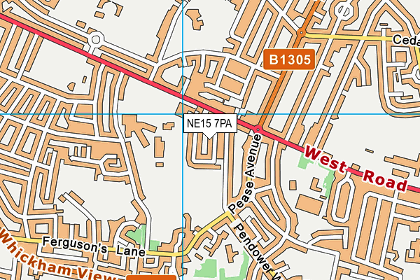 NE15 7PA map - OS VectorMap District (Ordnance Survey) NE15 7PA map - OS VectorMap District (Ordnance Survey)