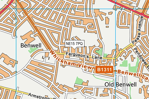 NE15 7PQ map - OS VectorMap District (Ordnance Survey) NE15 7PQ map - OS VectorMap District (Ordnance Survey)