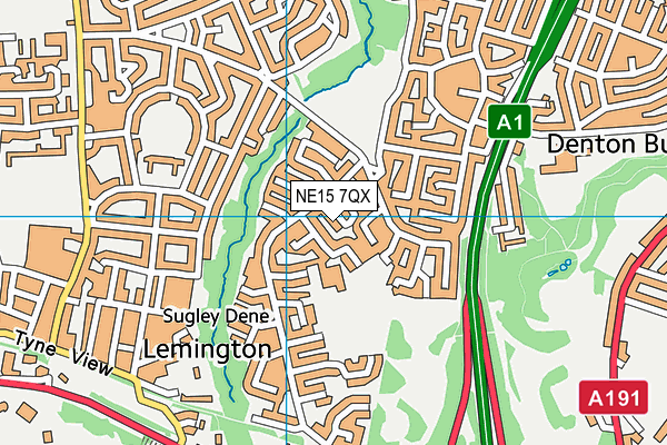 NE15 7QX map - OS VectorMap District (Ordnance Survey) NE15 7QX map - OS VectorMap District (Ordnance Survey)