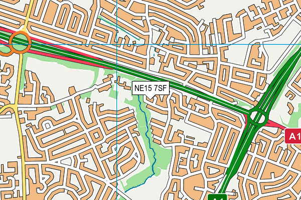 NE15 7SF map - OS VectorMap District (Ordnance Survey) NE15 7SF map - OS VectorMap District (Ordnance Survey)