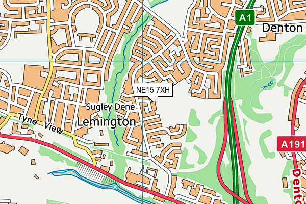 NE15 7XH map - OS VectorMap District (Ordnance Survey) NE15 7XH map - OS VectorMap District (Ordnance Survey)