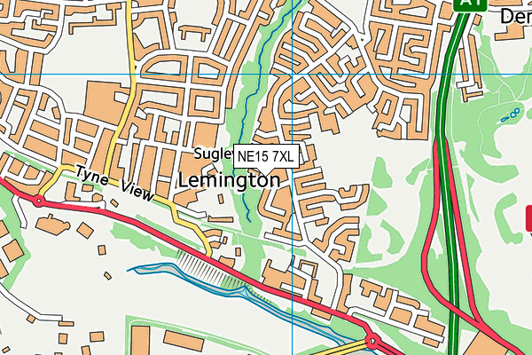 NE15 7XL map - OS VectorMap District (Ordnance Survey) NE15 7XL map - OS VectorMap District (Ordnance Survey)