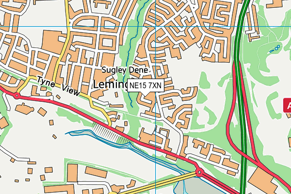 NE15 7XN map - OS VectorMap District (Ordnance Survey) NE15 7XN map - OS VectorMap District (Ordnance Survey)