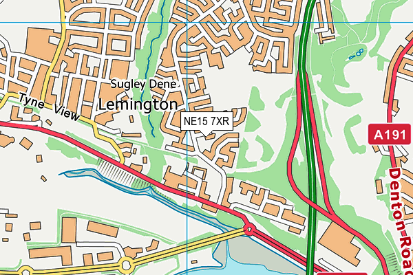 NE15 7XR map - OS VectorMap District (Ordnance Survey) NE15 7XR map - OS VectorMap District (Ordnance Survey)