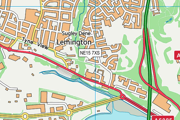 NE15 7XS map - OS VectorMap District (Ordnance Survey) NE15 7XS map - OS VectorMap District (Ordnance Survey)