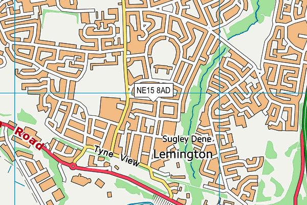 NE15 8AD map - OS VectorMap District (Ordnance Survey) NE15 8AD map - OS VectorMap District (Ordnance Survey)