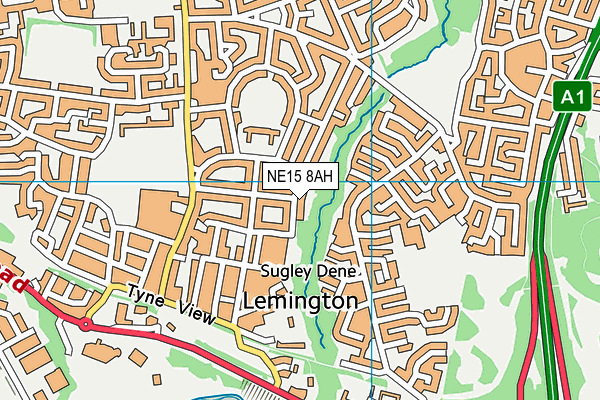 NE15 8AH map - OS VectorMap District (Ordnance Survey) NE15 8AH map - OS VectorMap District (Ordnance Survey)