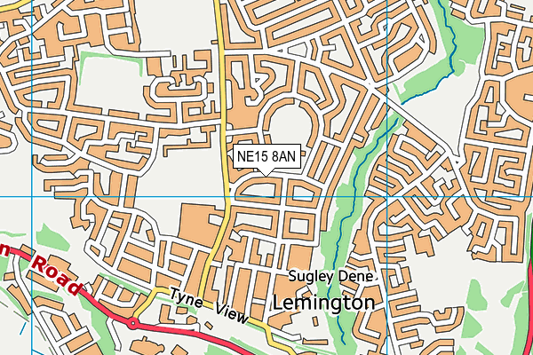 NE15 8AN map - OS VectorMap District (Ordnance Survey) NE15 8AN map - OS VectorMap District (Ordnance Survey)