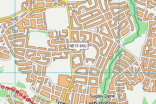 NE15 8AU map - OS VectorMap District (Ordnance Survey) NE15 8AU map - OS VectorMap District (Ordnance Survey)