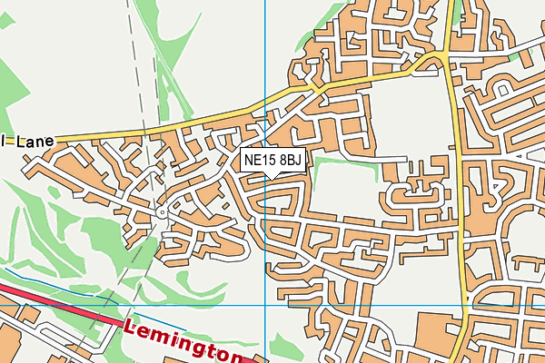 NE15 8BJ map - OS VectorMap District (Ordnance Survey) NE15 8BJ map - OS VectorMap District (Ordnance Survey)