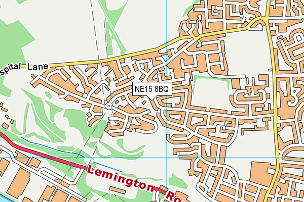 NE15 8BQ map - OS VectorMap District (Ordnance Survey) NE15 8BQ map - OS VectorMap District (Ordnance Survey)