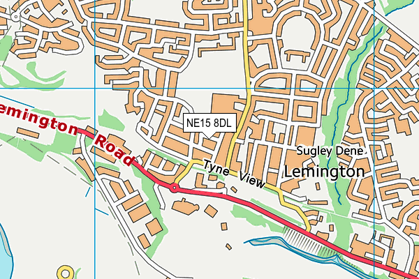 NE15 8DL map - OS VectorMap District (Ordnance Survey) NE15 8DL map - OS VectorMap District (Ordnance Survey)