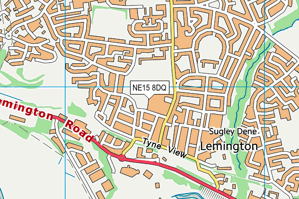 NE15 8DQ map - OS VectorMap District (Ordnance Survey) NE15 8DQ map - OS VectorMap District (Ordnance Survey)