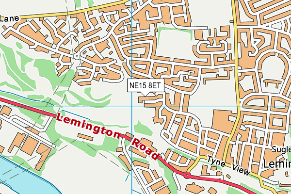 NE15 8ET map - OS VectorMap District (Ordnance Survey) NE15 8ET map - OS VectorMap District (Ordnance Survey)