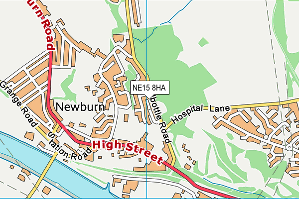 NE15 8HA map - OS VectorMap District (Ordnance Survey) NE15 8HA map - OS VectorMap District (Ordnance Survey)