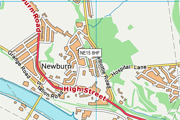 NE15 8HF map - OS VectorMap District (Ordnance Survey) NE15 8HF map - OS VectorMap District (Ordnance Survey)