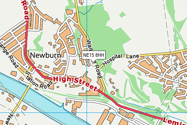NE15 8HH map - OS VectorMap District (Ordnance Survey) NE15 8HH map - OS VectorMap District (Ordnance Survey)