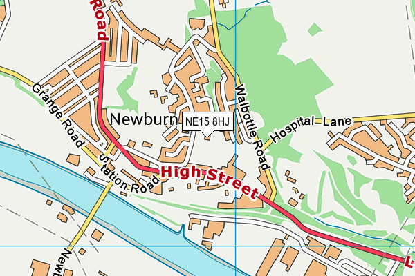 NE15 8HJ map - OS VectorMap District (Ordnance Survey) NE15 8HJ map - OS VectorMap District (Ordnance Survey)
