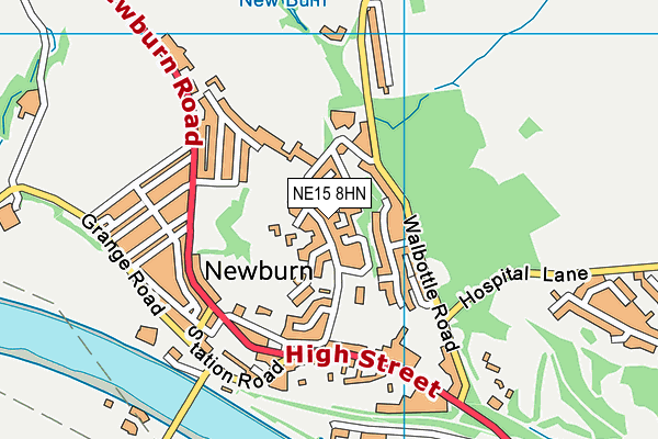 NE15 8HN map - OS VectorMap District (Ordnance Survey) NE15 8HN map - OS VectorMap District (Ordnance Survey)