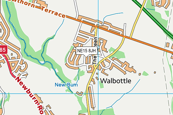 NE15 8JH map - OS VectorMap District (Ordnance Survey) NE15 8JH map - OS VectorMap District (Ordnance Survey)