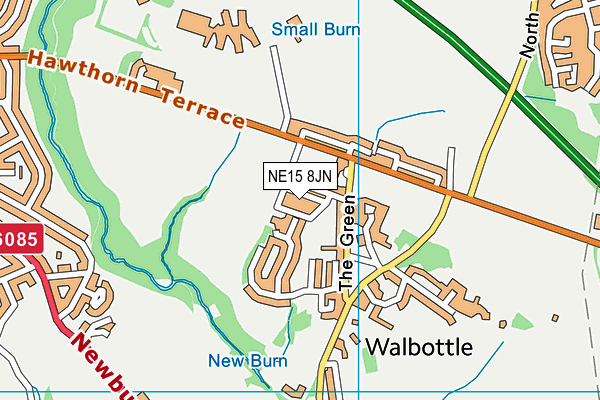 NE15 8JN map - OS VectorMap District (Ordnance Survey) NE15 8JN map - OS VectorMap District (Ordnance Survey)