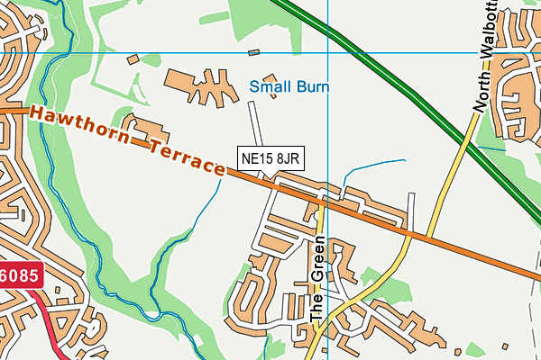 NE15 8JR map - OS VectorMap District (Ordnance Survey) NE15 8JR map - OS VectorMap District (Ordnance Survey)