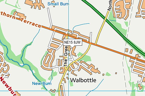 NE15 8JW map - OS VectorMap District (Ordnance Survey) NE15 8JW map - OS VectorMap District (Ordnance Survey)