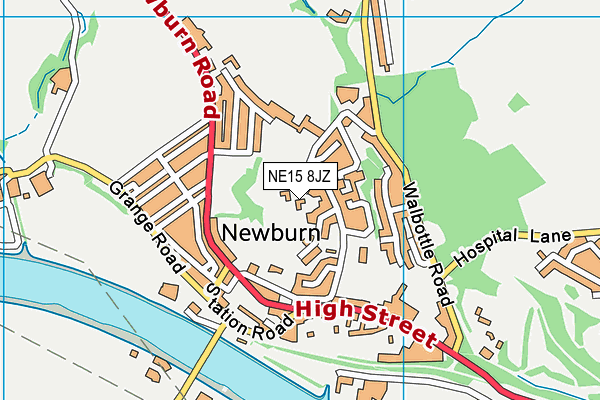 NE15 8JZ map - OS VectorMap District (Ordnance Survey) NE15 8JZ map - OS VectorMap District (Ordnance Survey)