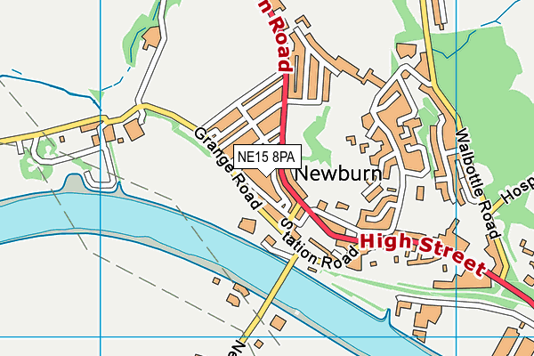 NE15 8PA map - OS VectorMap District (Ordnance Survey) NE15 8PA map - OS VectorMap District (Ordnance Survey)