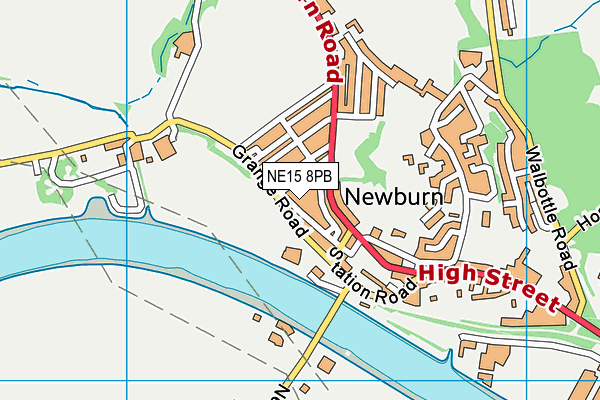 NE15 8PB map - OS VectorMap District (Ordnance Survey) NE15 8PB map - OS VectorMap District (Ordnance Survey)