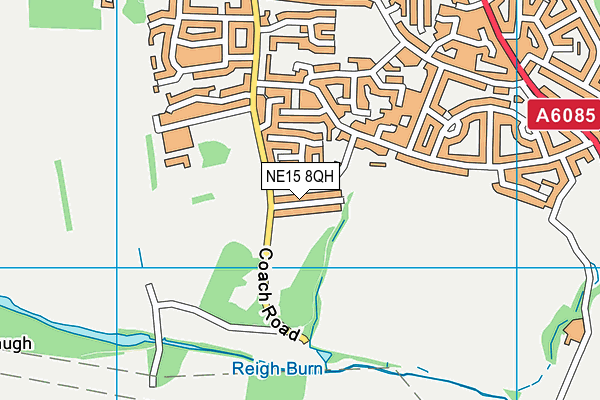 NE15 8QH map - OS VectorMap District (Ordnance Survey)