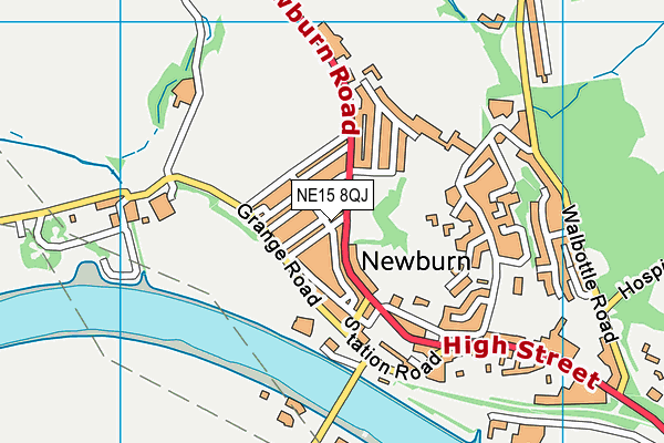 NE15 8QJ map - OS VectorMap District (Ordnance Survey) NE15 8QJ map - OS VectorMap District (Ordnance Survey)