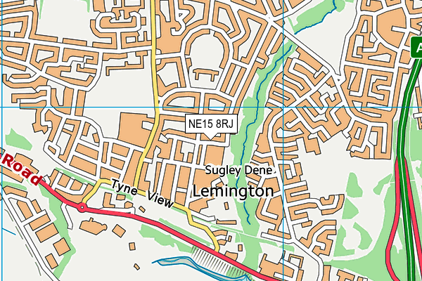 NE15 8RJ map - OS VectorMap District (Ordnance Survey) NE15 8RJ map - OS VectorMap District (Ordnance Survey)