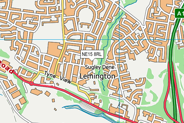 NE15 8RL map - OS VectorMap District (Ordnance Survey) NE15 8RL map - OS VectorMap District (Ordnance Survey)