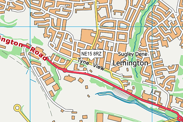 NE15 8RZ map - OS VectorMap District (Ordnance Survey) NE15 8RZ map - OS VectorMap District (Ordnance Survey)