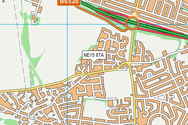NE15 8TA map - OS VectorMap District (Ordnance Survey) NE15 8TA map - OS VectorMap District (Ordnance Survey)