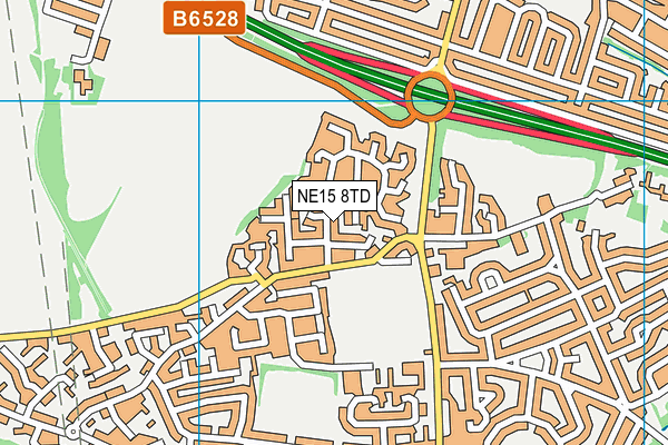 NE15 8TD map - OS VectorMap District (Ordnance Survey) NE15 8TD map - OS VectorMap District (Ordnance Survey)