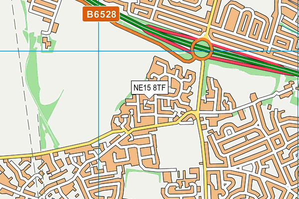NE15 8TF map - OS VectorMap District (Ordnance Survey) NE15 8TF map - OS VectorMap District (Ordnance Survey)