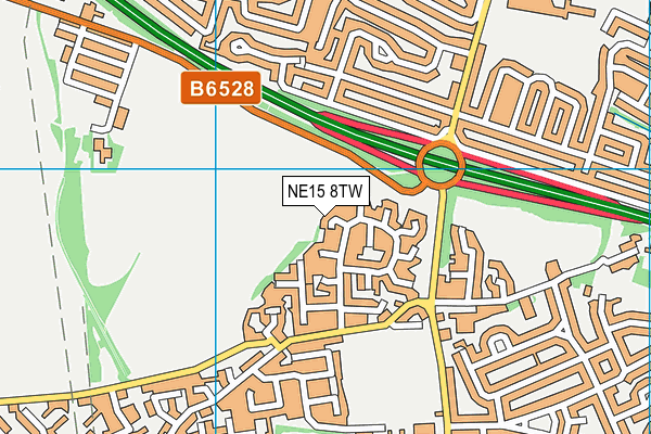 NE15 8TW map - OS VectorMap District (Ordnance Survey) NE15 8TW map - OS VectorMap District (Ordnance Survey)