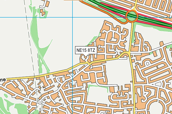 NE15 8TZ map - OS VectorMap District (Ordnance Survey) NE15 8TZ map - OS VectorMap District (Ordnance Survey)