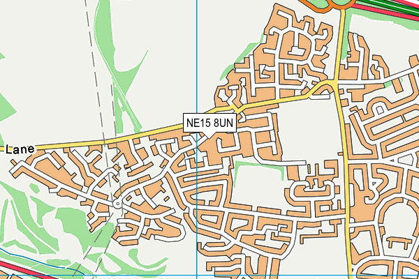 NE15 8UN map - OS VectorMap District (Ordnance Survey) NE15 8UN map - OS VectorMap District (Ordnance Survey)